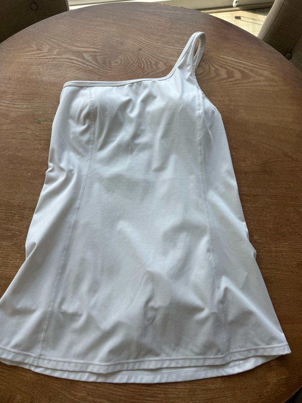 JCREW White One-Shoulder Athletic dress